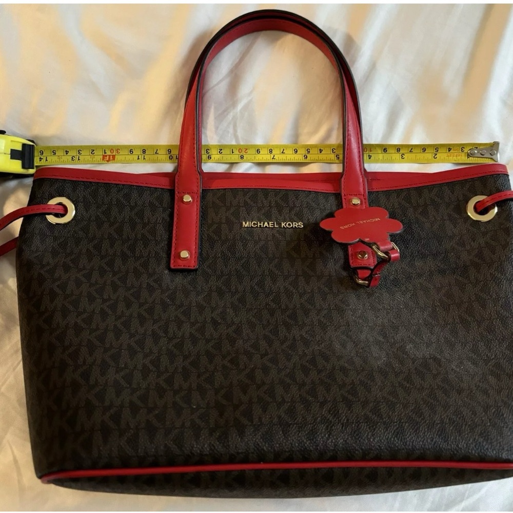 Michael Kors Black and Red Tote Bag